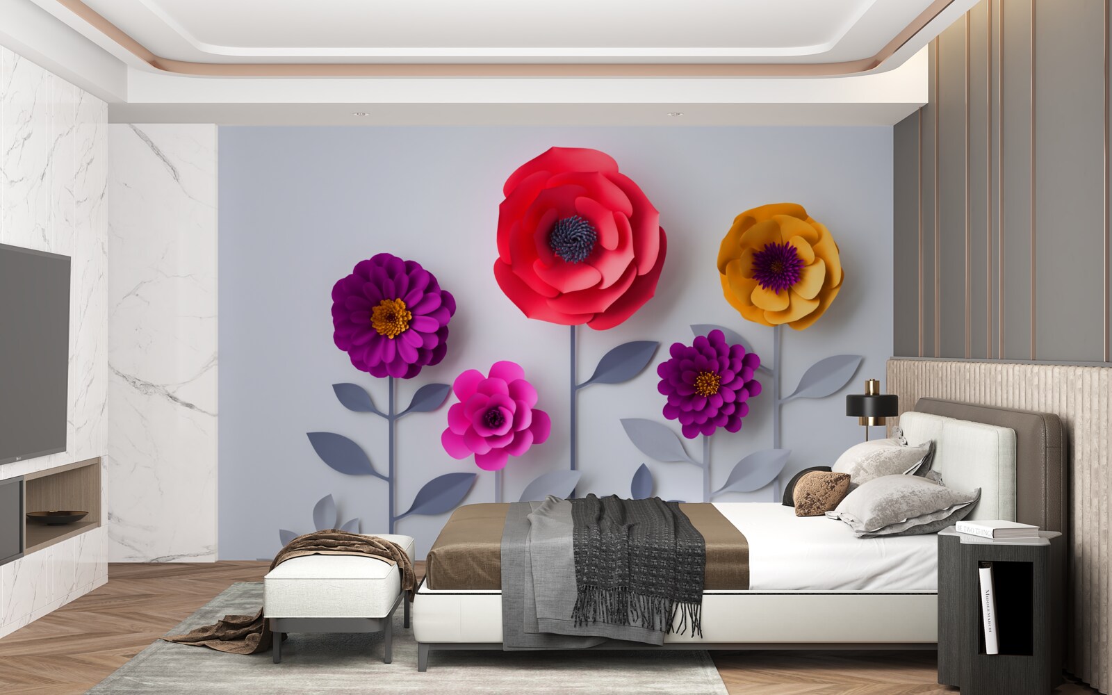 Fototapeta kolorowe kwiaty