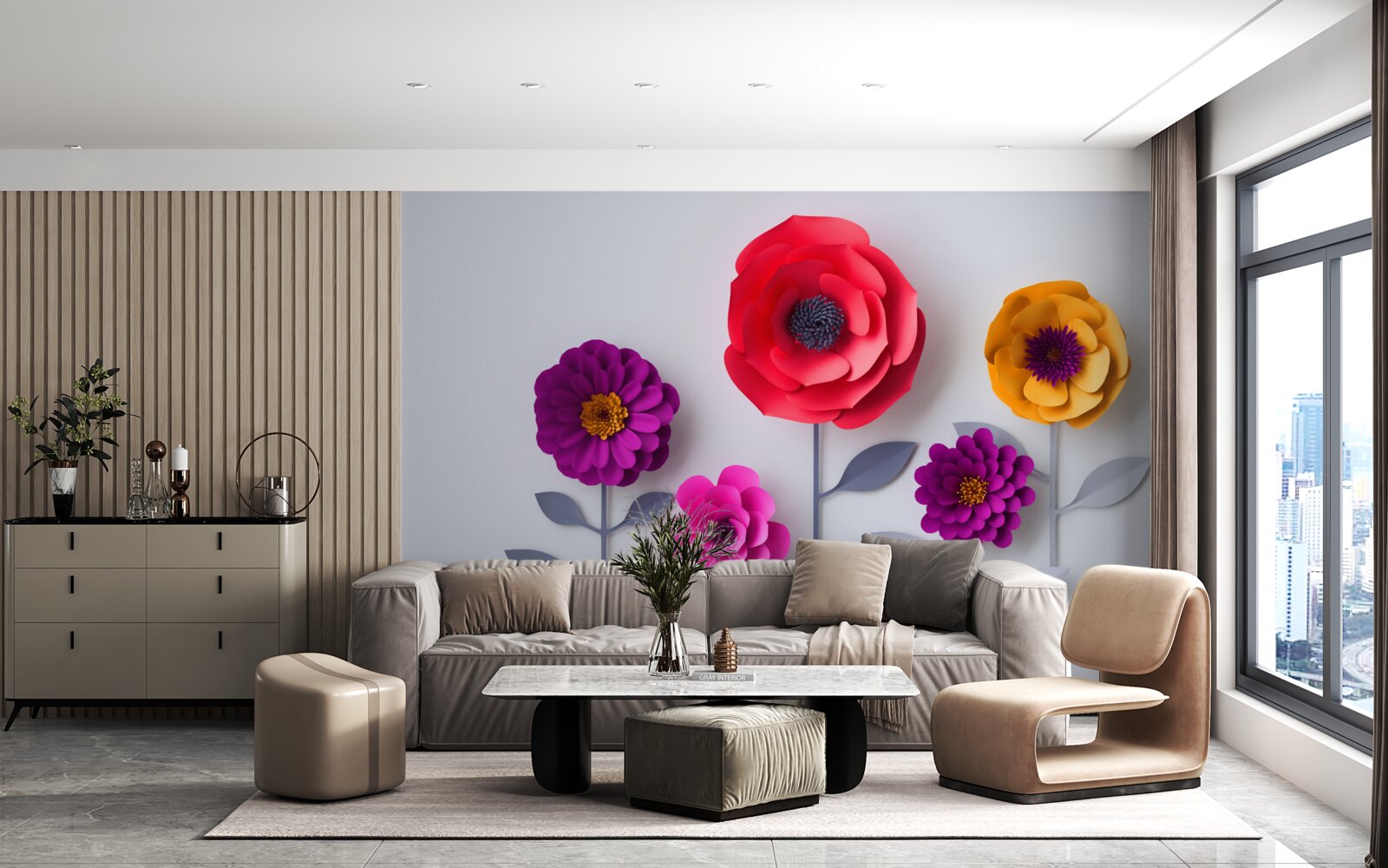 Fototapeta kolorowe kwiaty