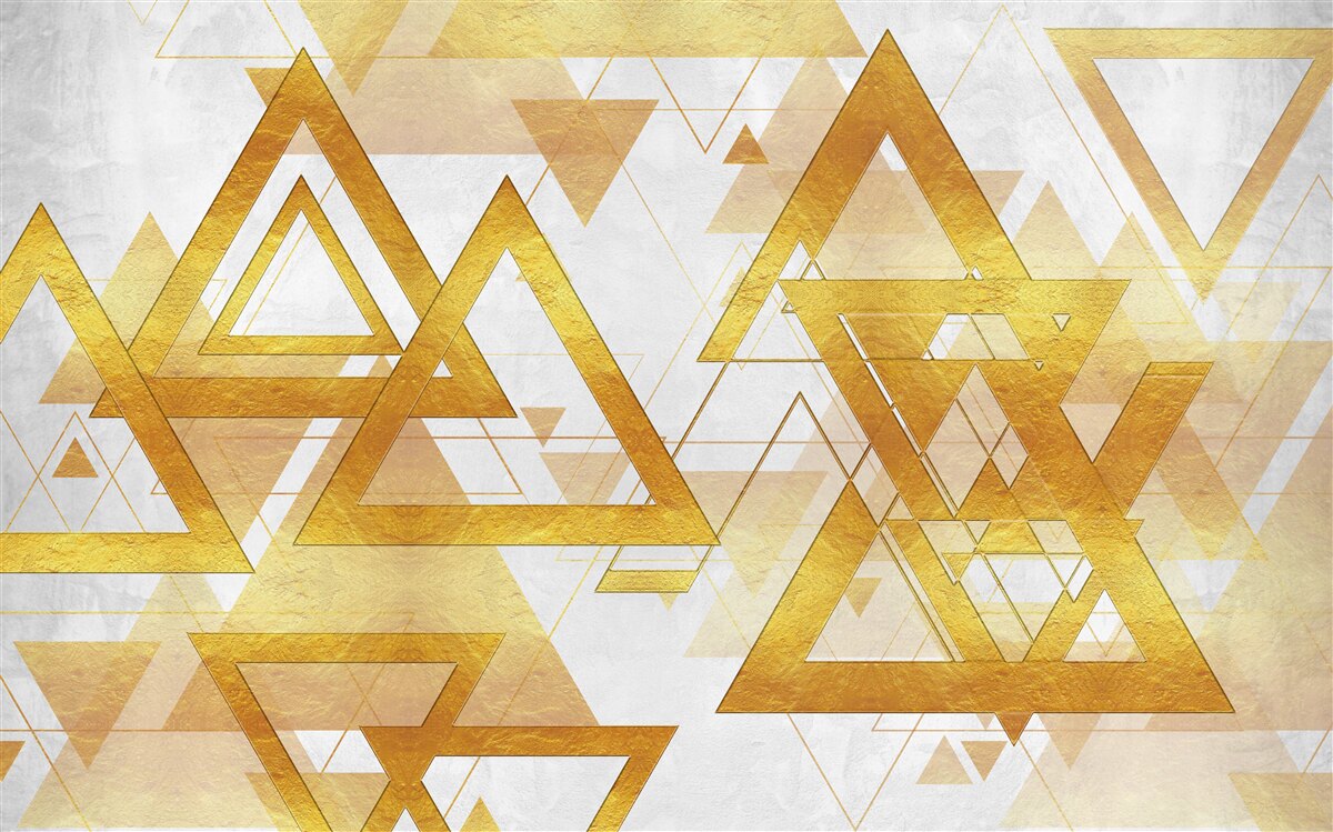 Fototapeta masa złotych trójkątów