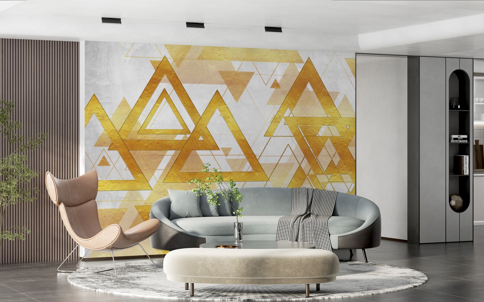 Fototapeta masa złotych trójkątów