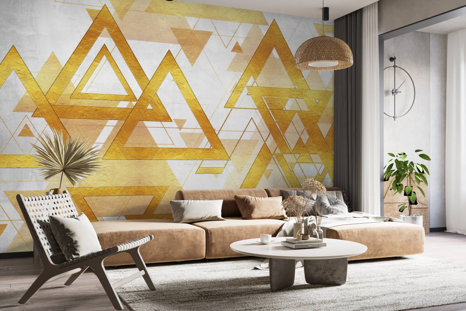 Fototapeta masa złotych trójkątów