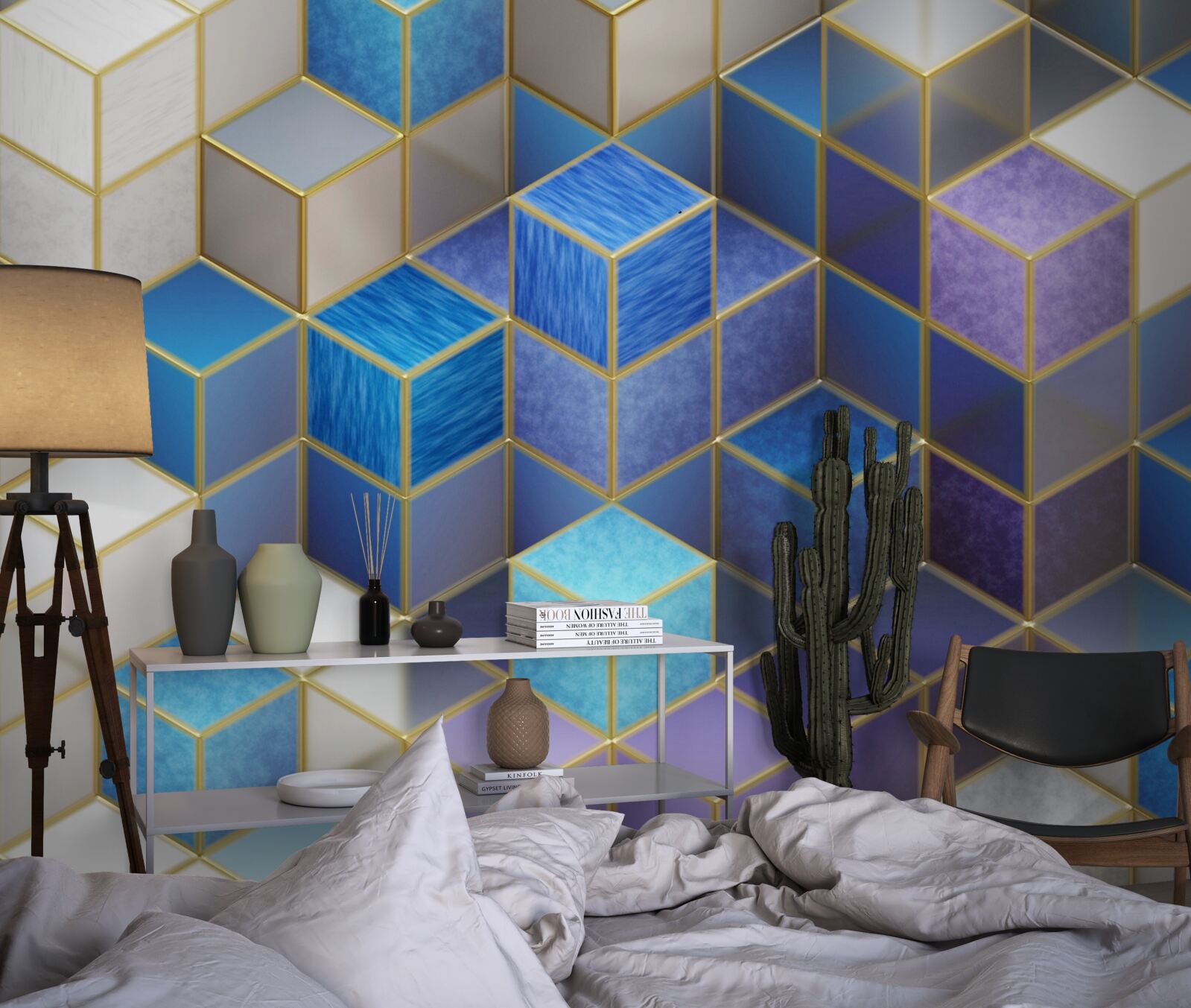 Fototapeta kolekcja kostek w różnych kolorach