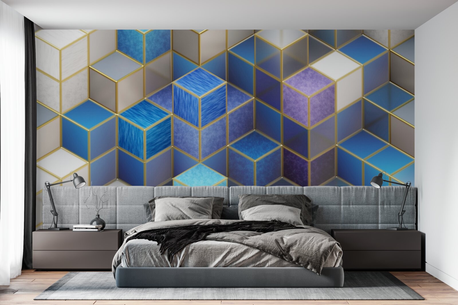 Fototapeta kolekcja kostek w różnych kolorach