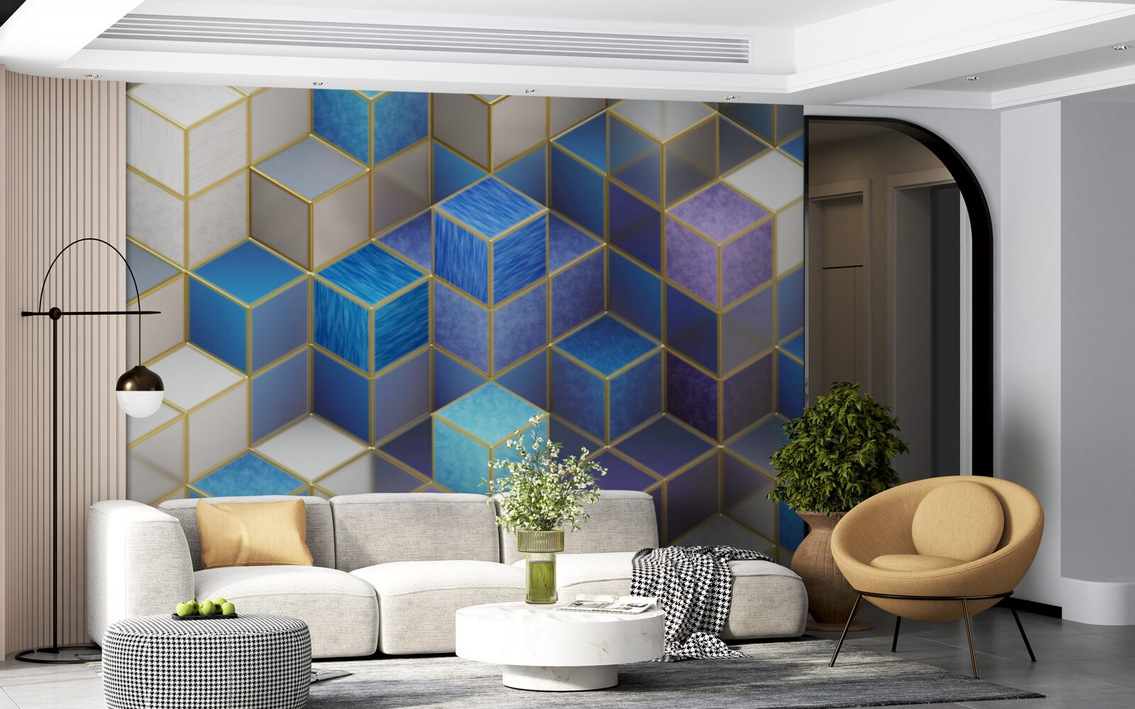 Fototapeta kolekcja kostek w różnych kolorach