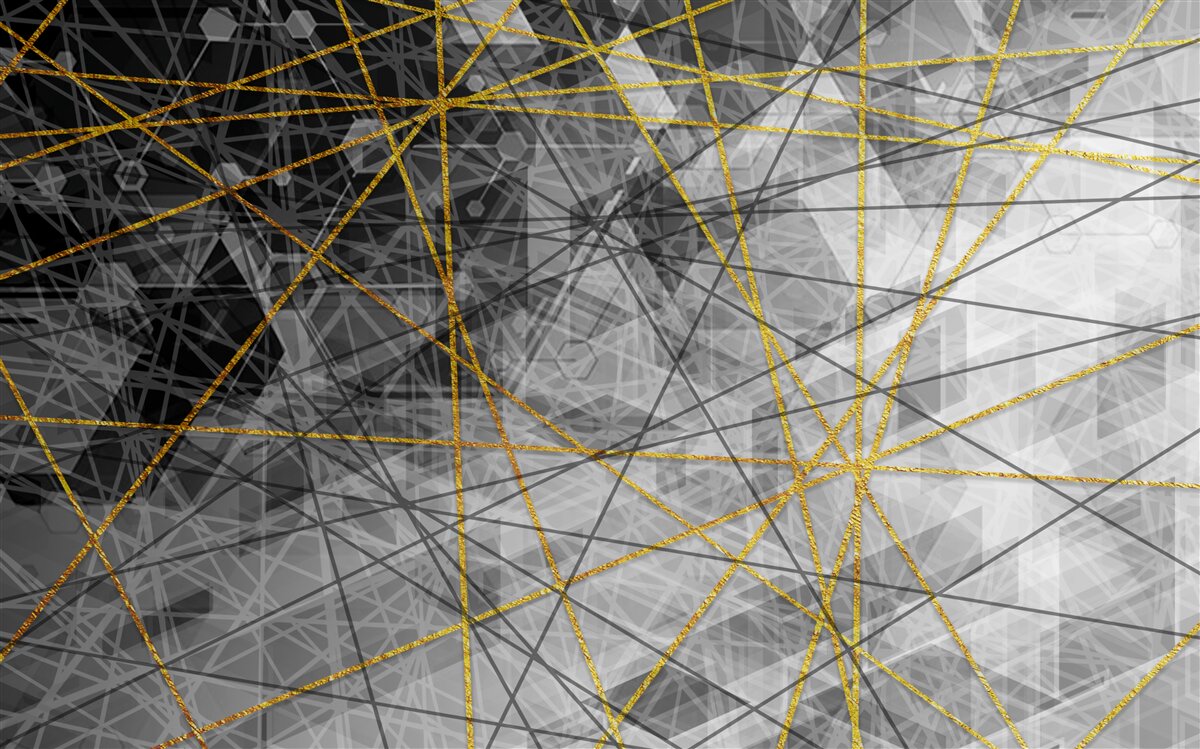 Fototapeta złota nić i kamienie