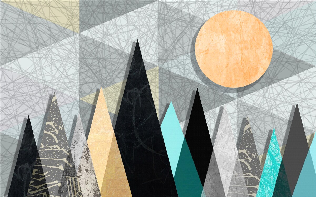 Fototapeta zachodzące słońce nad lasem sosnowym