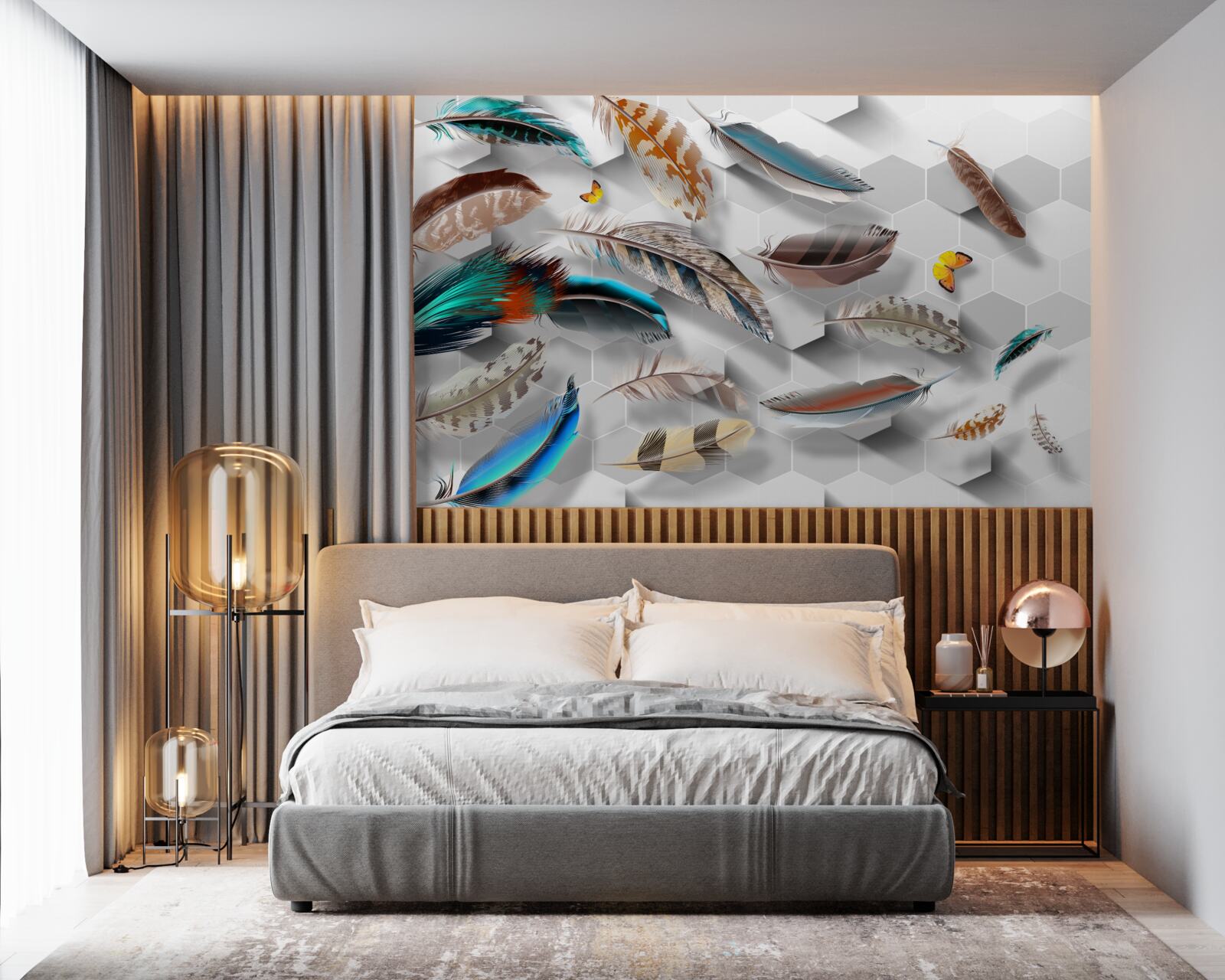 Fototapeta zestaw ozdobnych piór