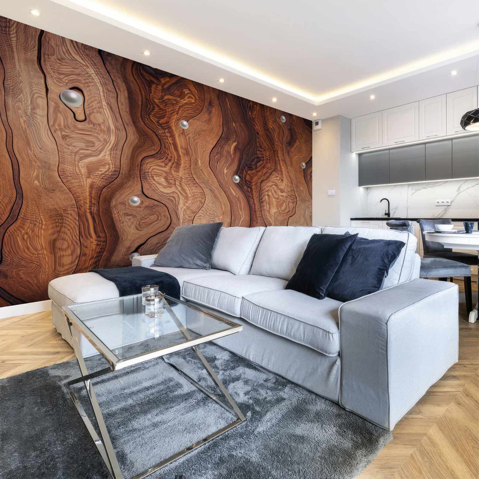 Fototapeta teksturowane drewno i perły