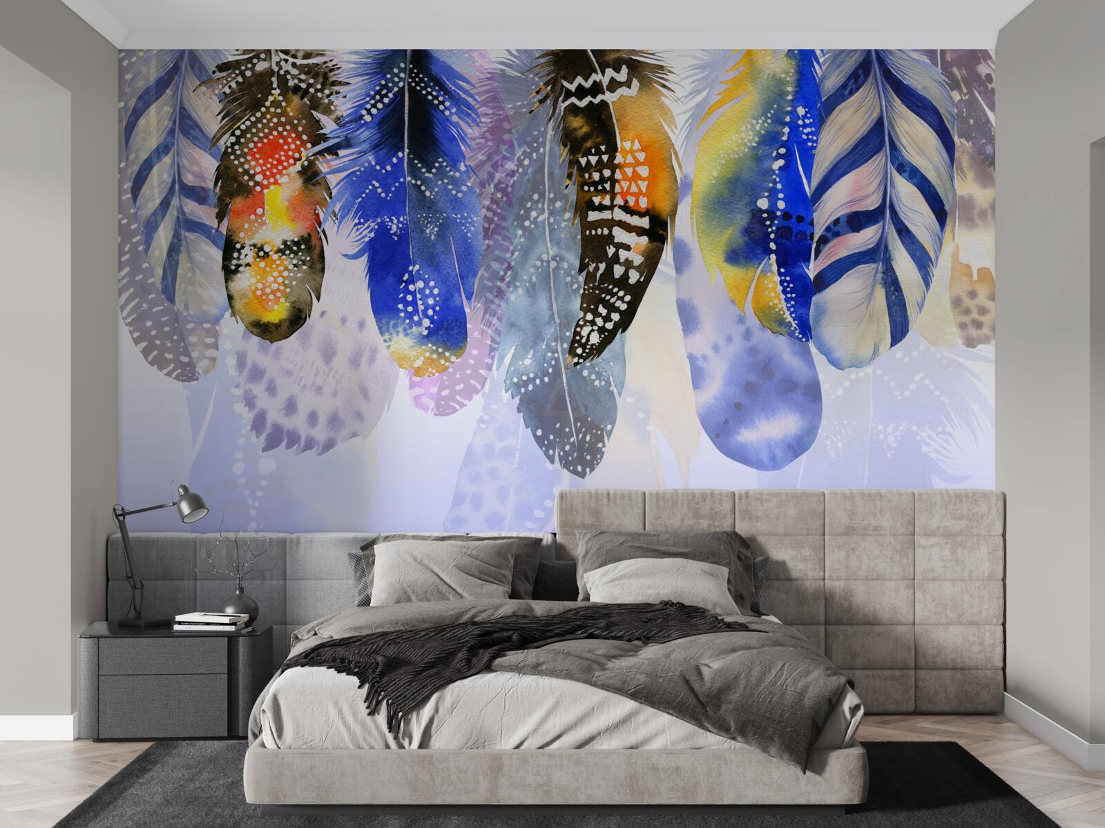 Fototapeta zwisają różne pióra