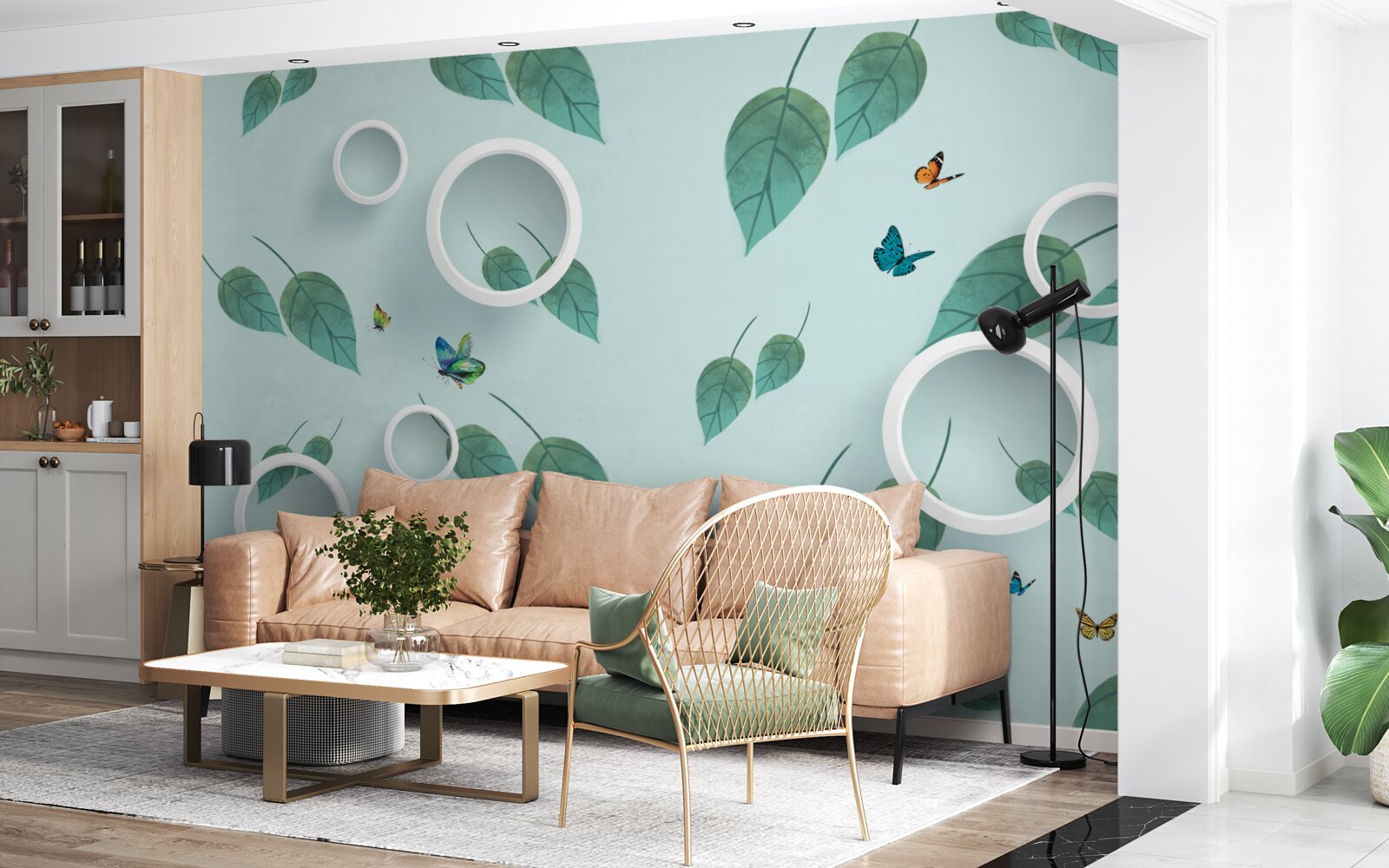 Fototapeta lepidoptera wśród zielonych liści