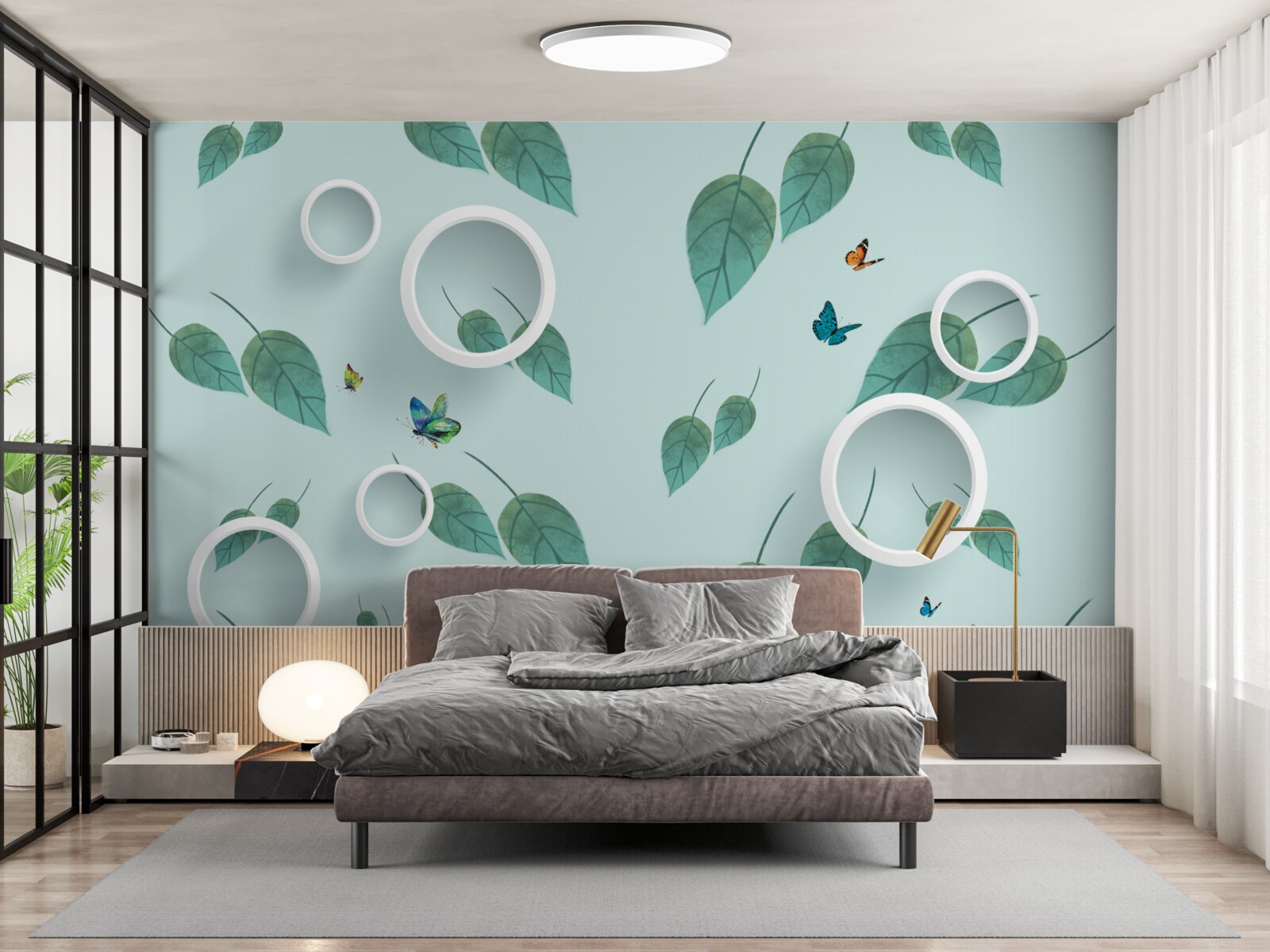 Fototapeta lepidoptera wśród zielonych liści