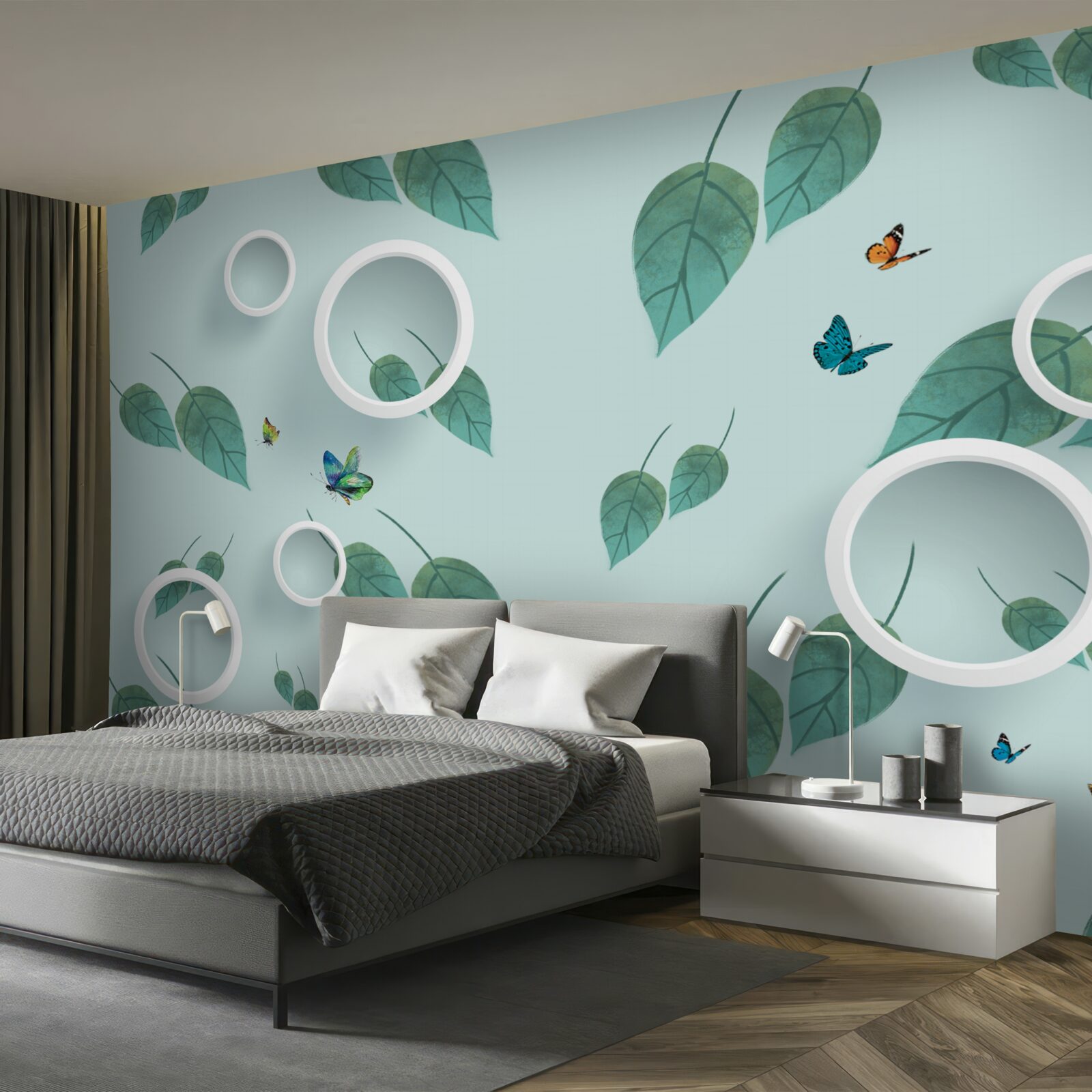 Fototapeta lepidoptera wśród zielonych liści