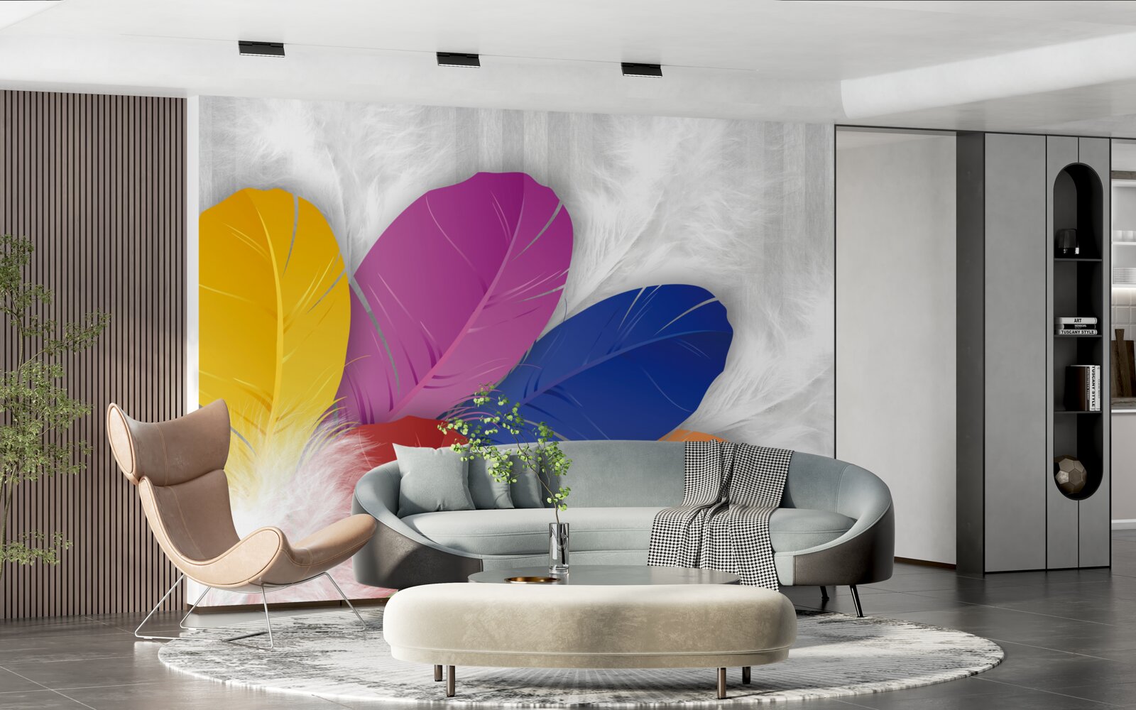 Fototapeta jasne i starannie wypolerowane pióra