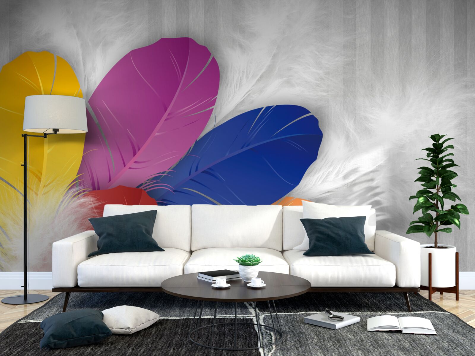 Fototapeta jasne i starannie wypolerowane pióra