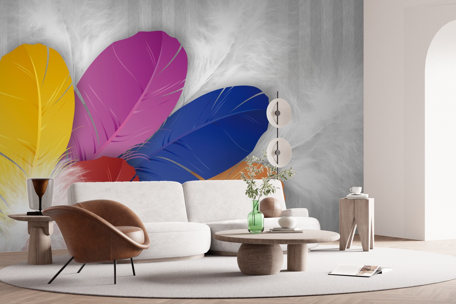 Fototapeta jasne i starannie wypolerowane pióra