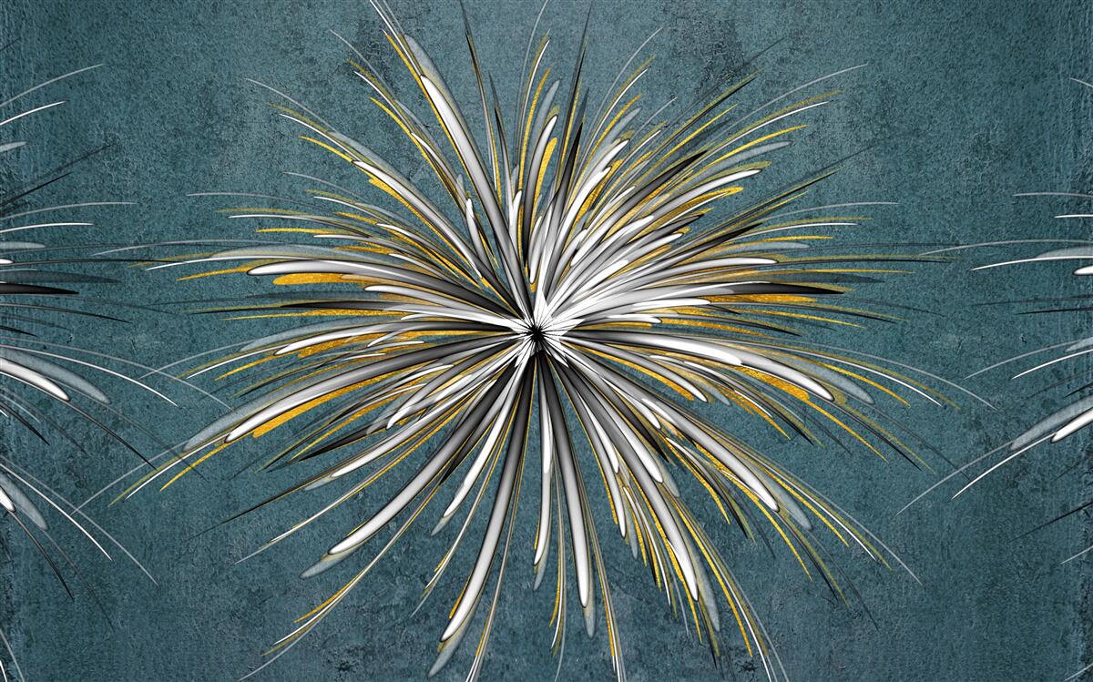 Fototapeta gałąź z puszystością na niebieskim tle