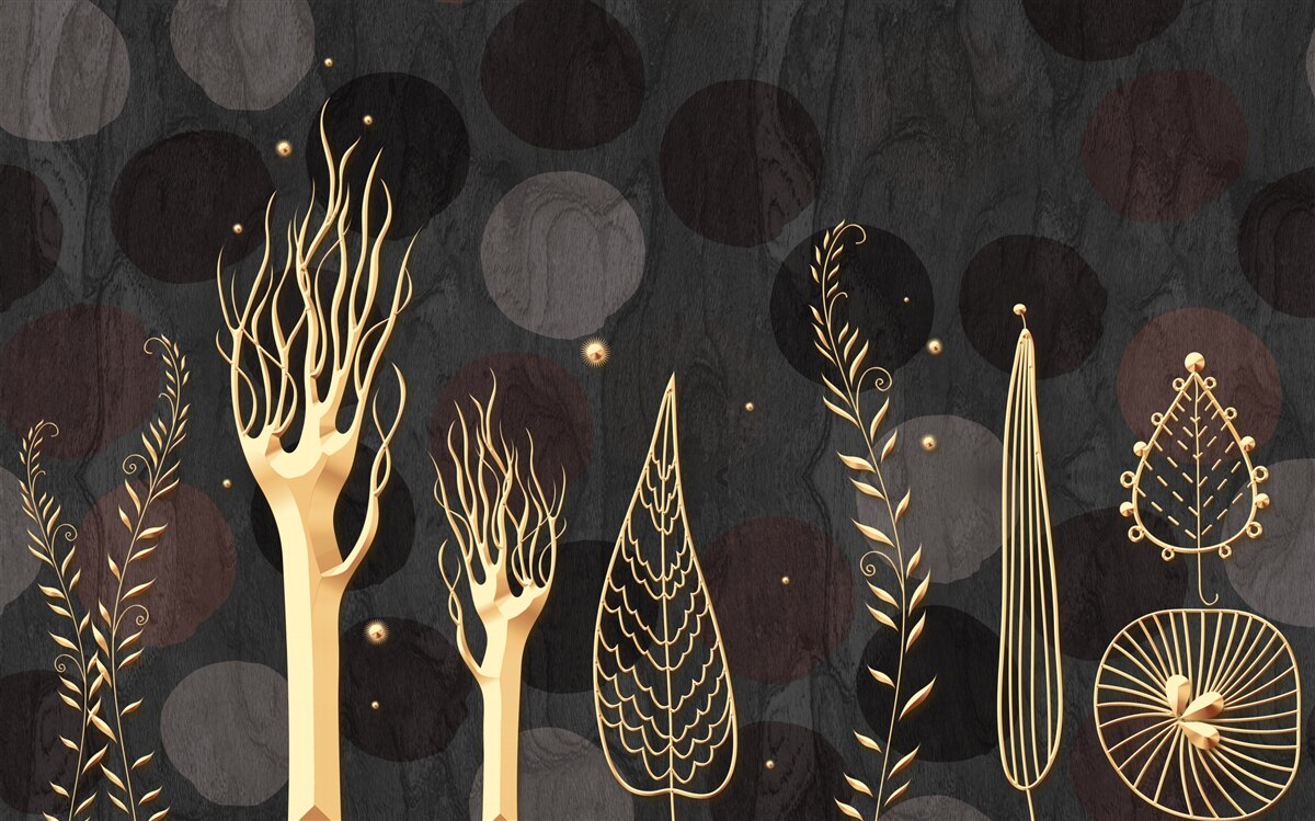 Fototapeta nocna pora wśród drzew liściastych