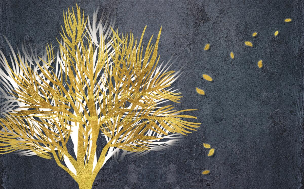 Fototapeta z zamarzniętego lasu wzbijają się w niebo ptaki