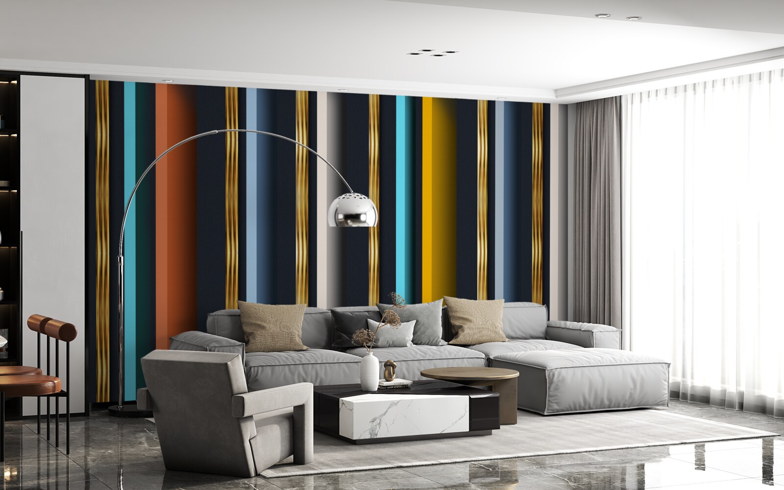 Fototapeta pionowe linie w różnych kolorach