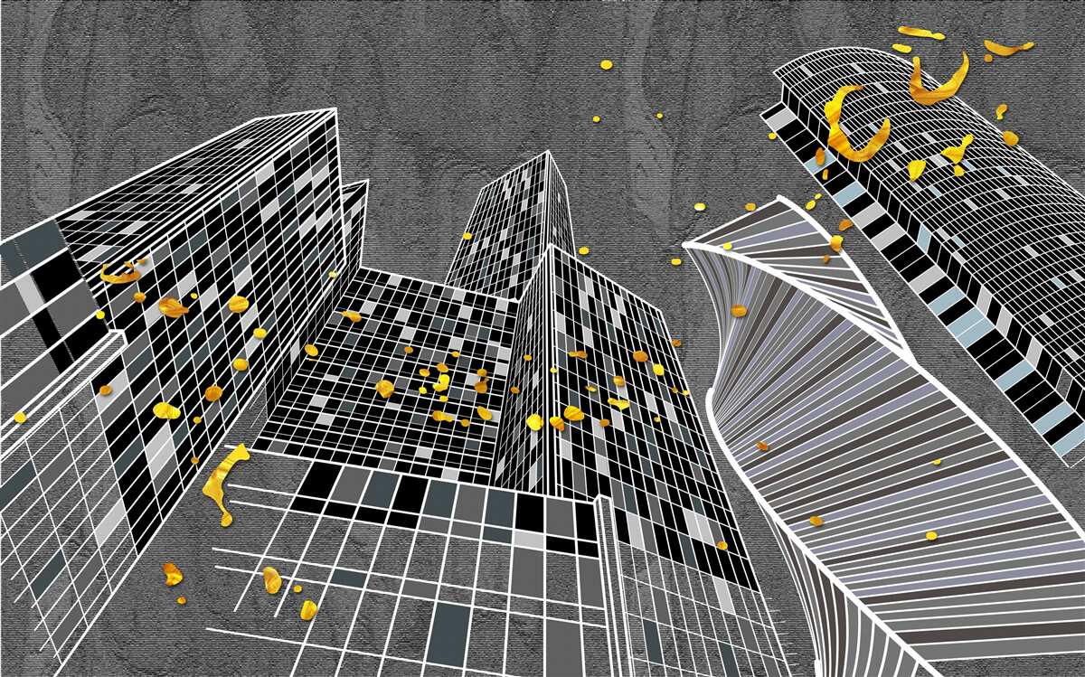 Fototapeta architektura miejska w stylu geometrycznym