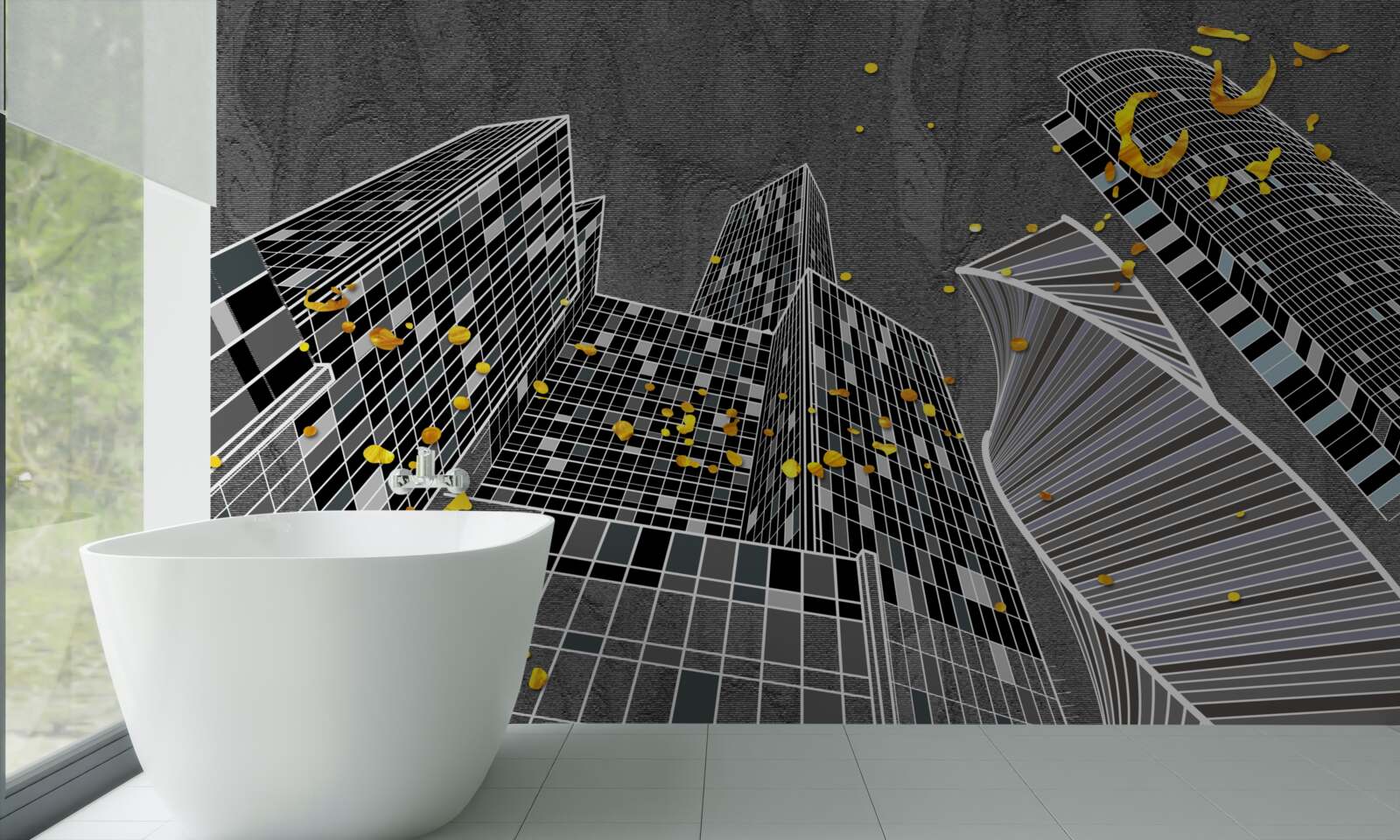 Fototapeta architektura miejska w stylu geometrycznym