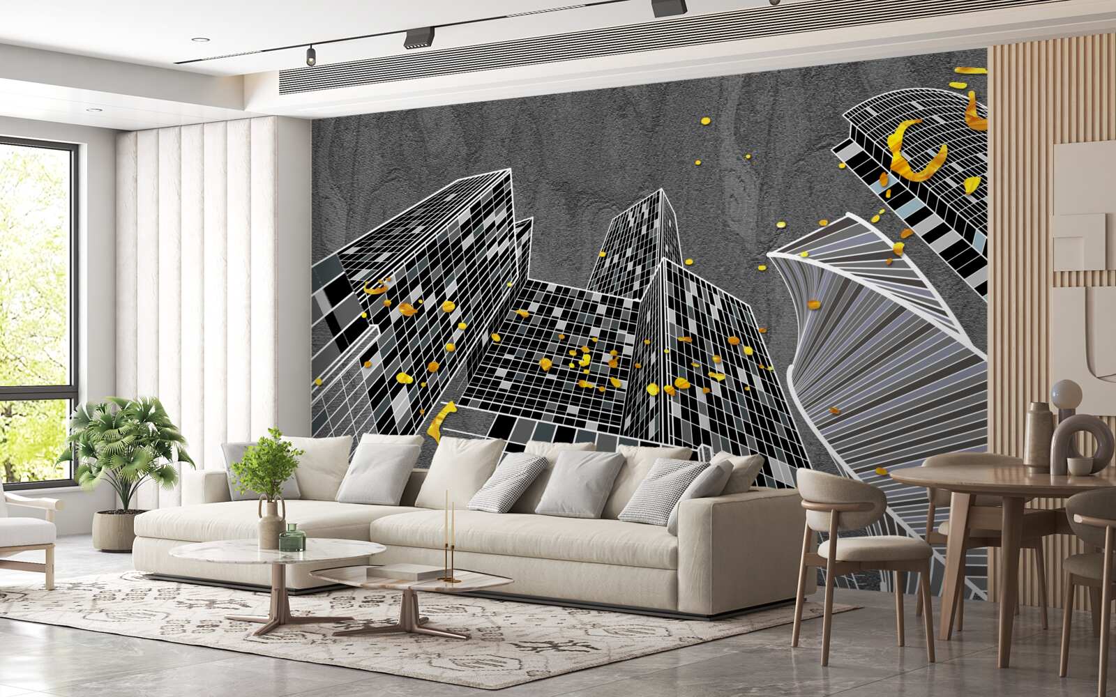 Fototapeta architektura miejska w stylu geometrycznym