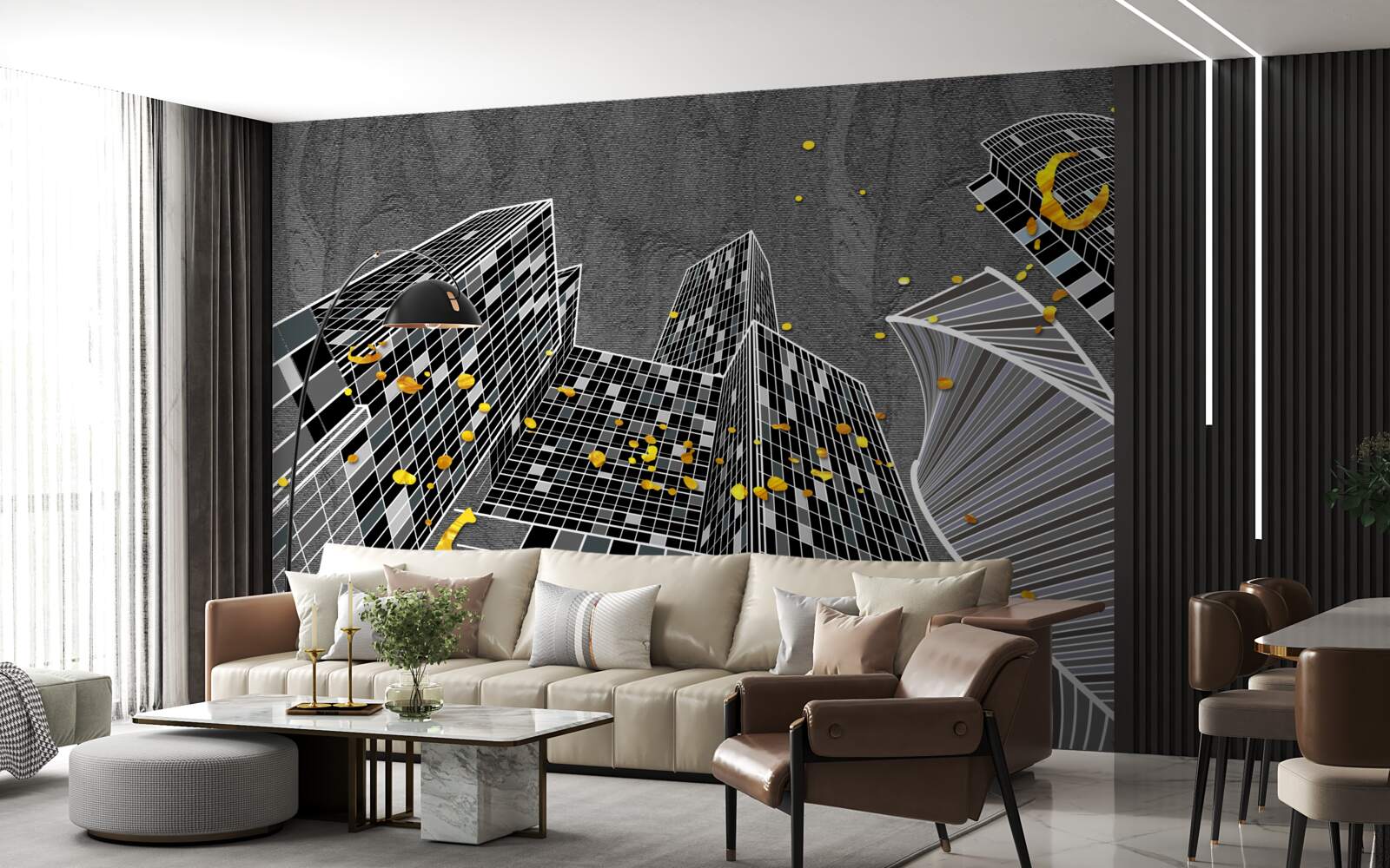 Fototapeta architektura miejska w stylu geometrycznym