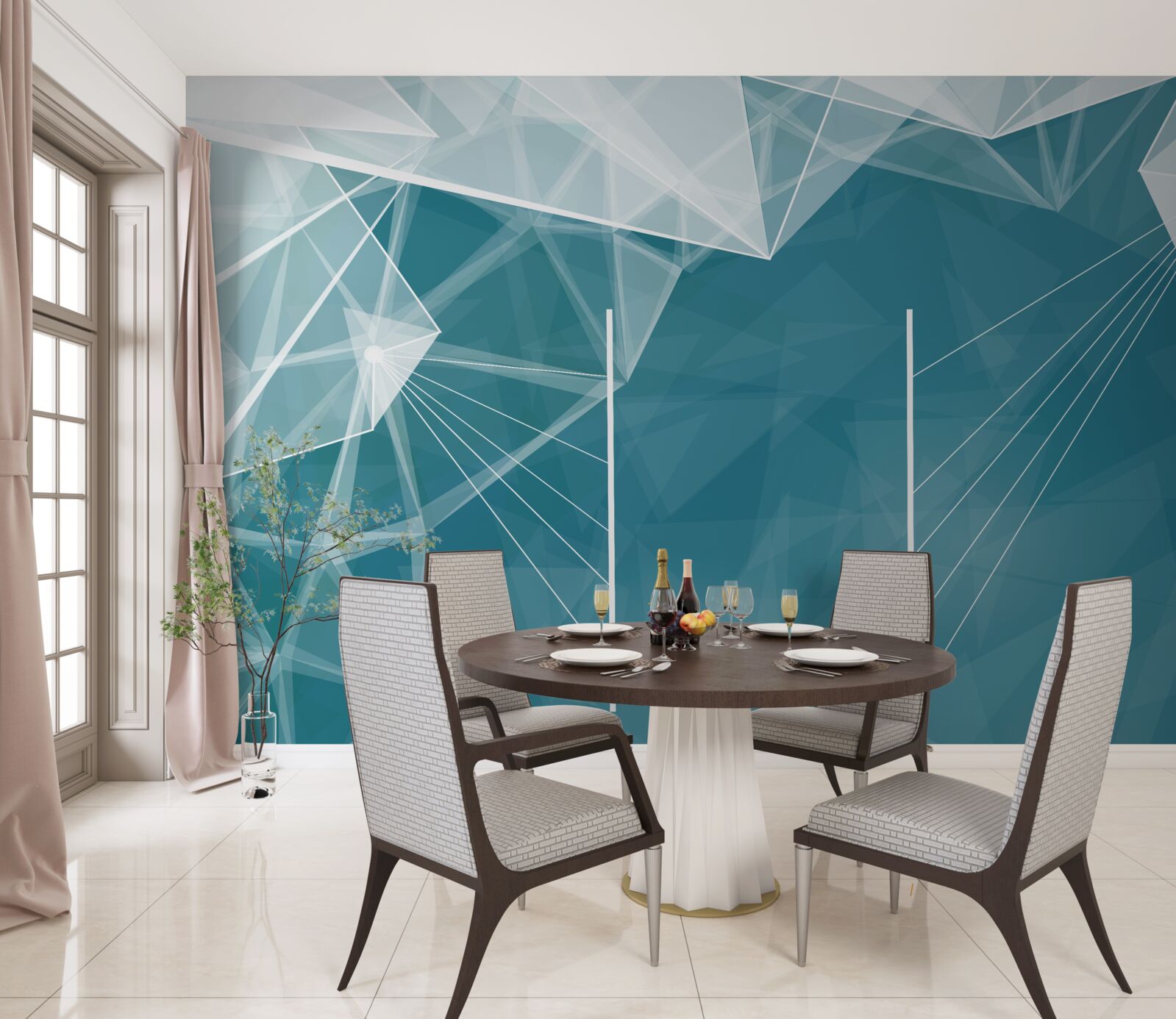 Fototapeta szczyty ośnieżonych gór