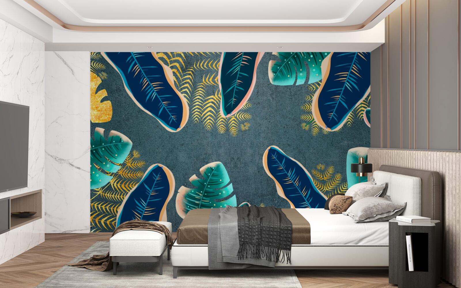 Fototapeta niekonwencjonalnie narysowane ciemne pióra