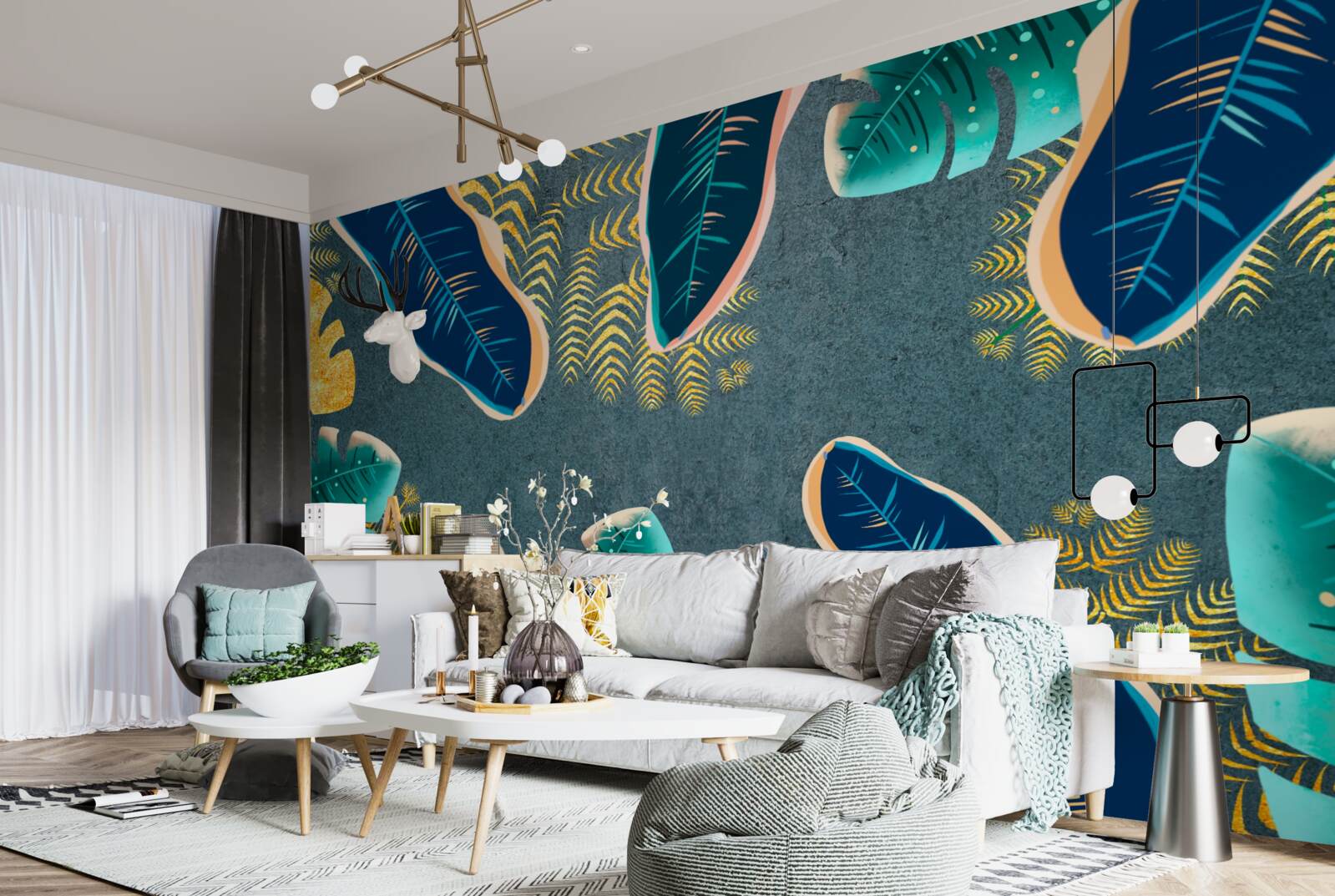 Fototapeta niekonwencjonalnie narysowane ciemne pióra