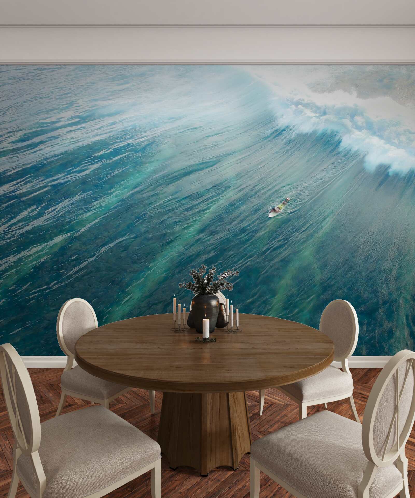 Fototapeta pokonywanie fal oceanu poprzez surfowanie