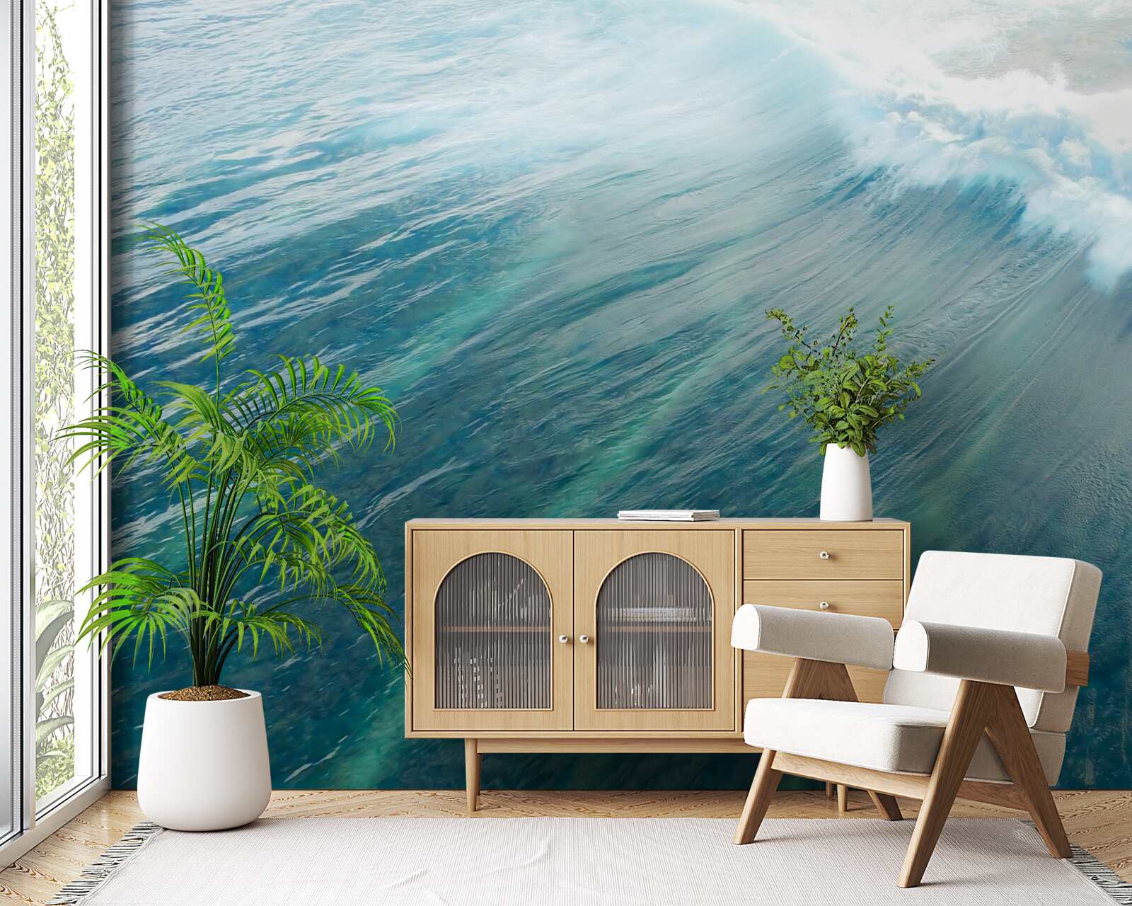 Fototapeta pokonywanie fal oceanu poprzez surfowanie