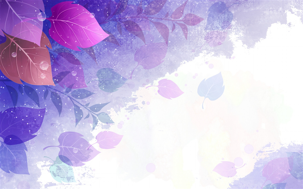 Fototapeta jesienne liście o fioletowym odcieniu