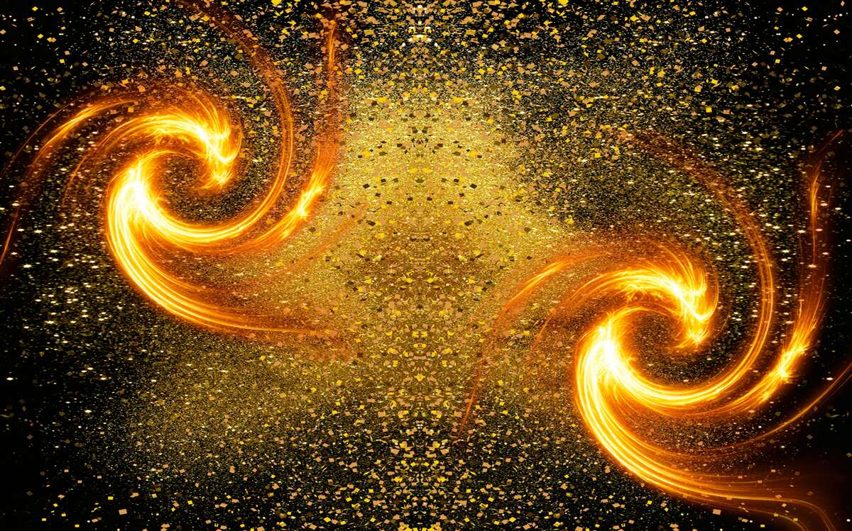 Fototapeta miliony astralnych luminarzy i kilka galaktyk