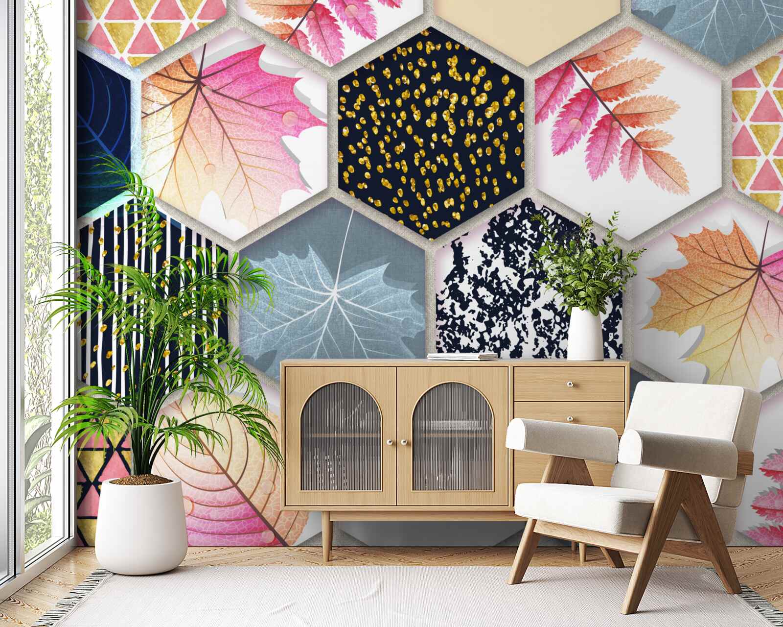 Fototapeta mozaika jesiennych liści