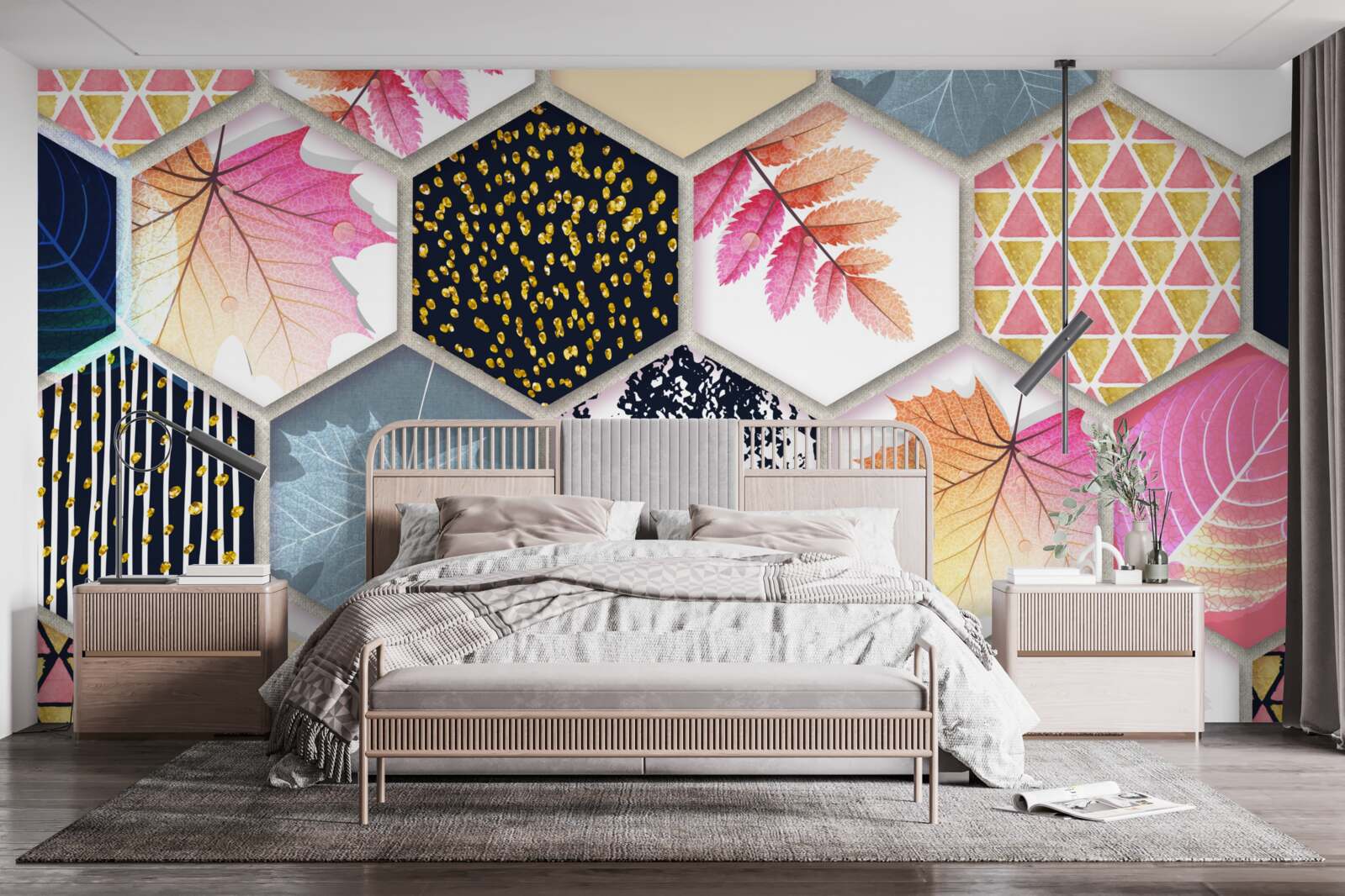 Fototapeta mozaika jesiennych liści