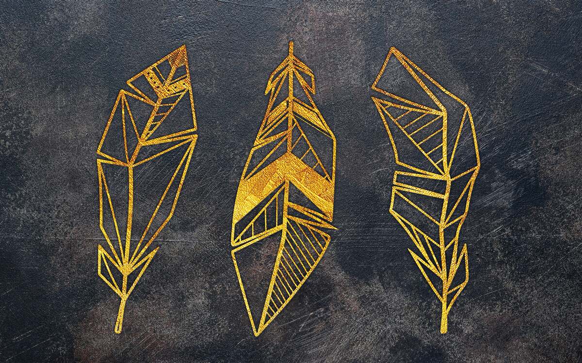 Fototapeta złożona struktura geometryczna liści