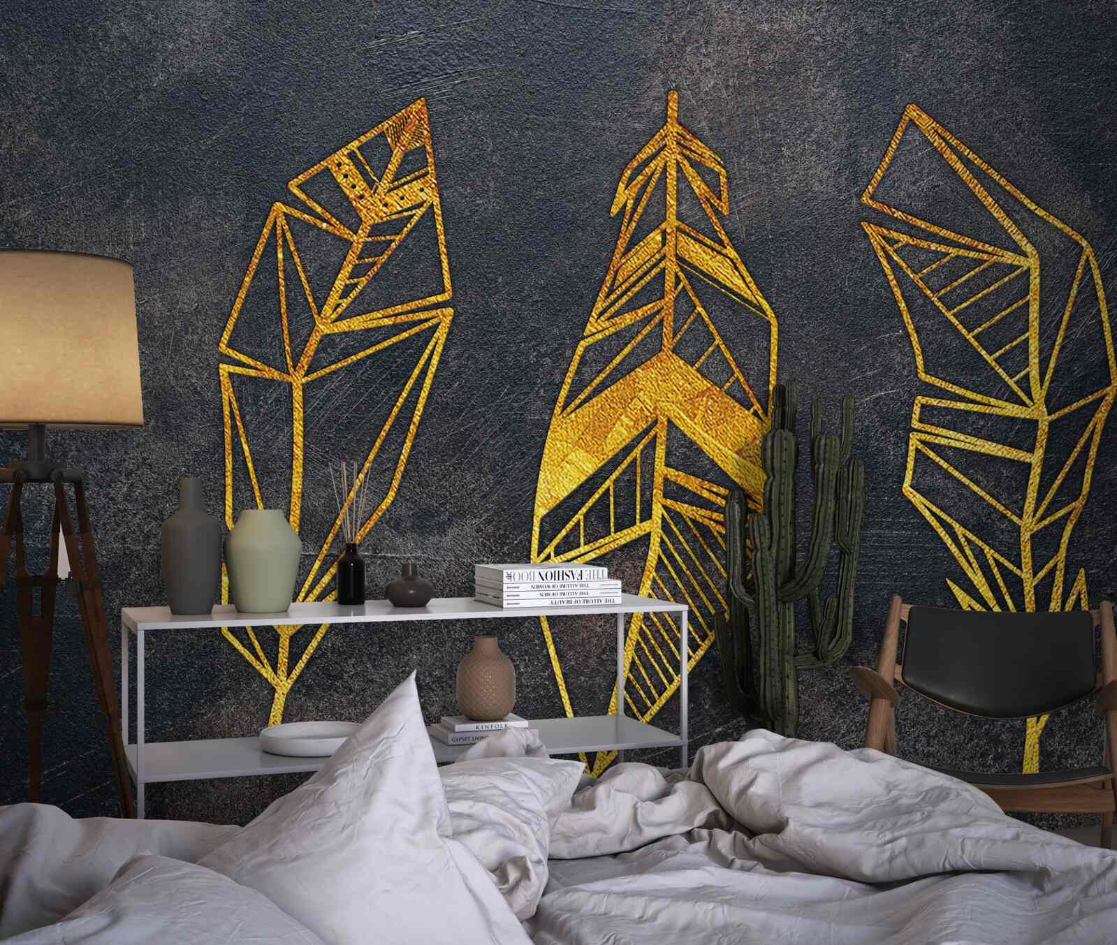 Fototapeta złożona struktura geometryczna liści