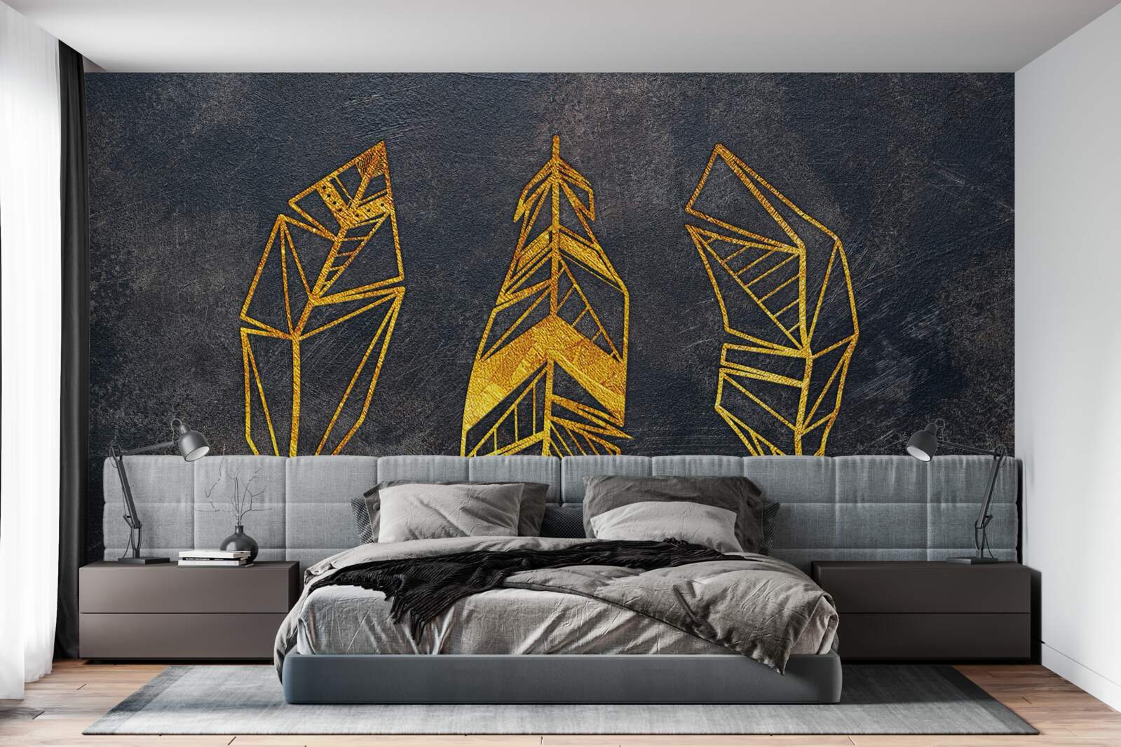 Fototapeta złożona struktura geometryczna liści