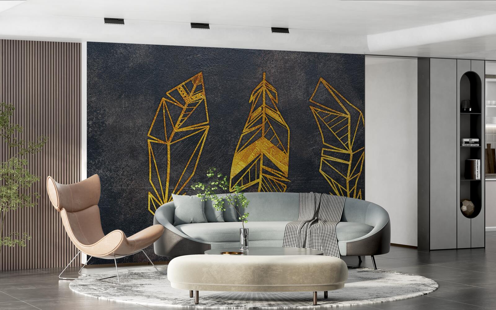 Fototapeta złożona struktura geometryczna liści