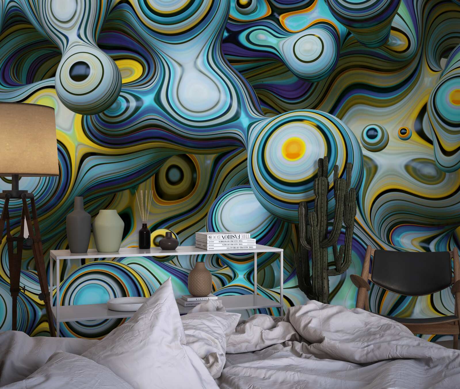 Fototapeta abstrakcyjne obrazy kulek i jasnych wiązek