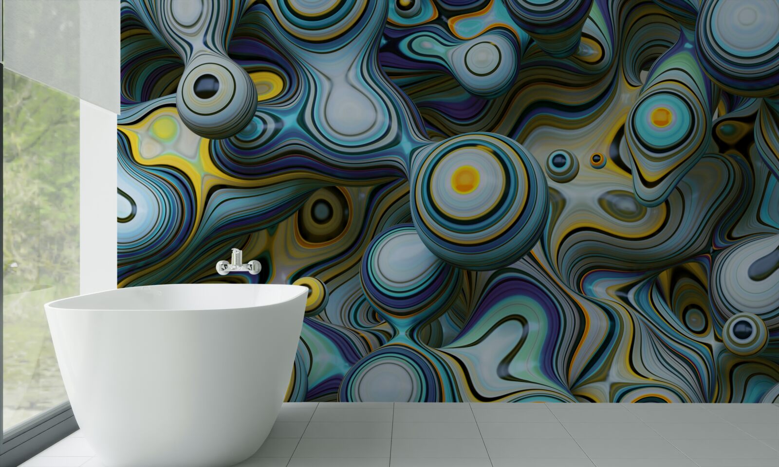 Fototapeta abstrakcyjne obrazy kulek i jasnych wiązek