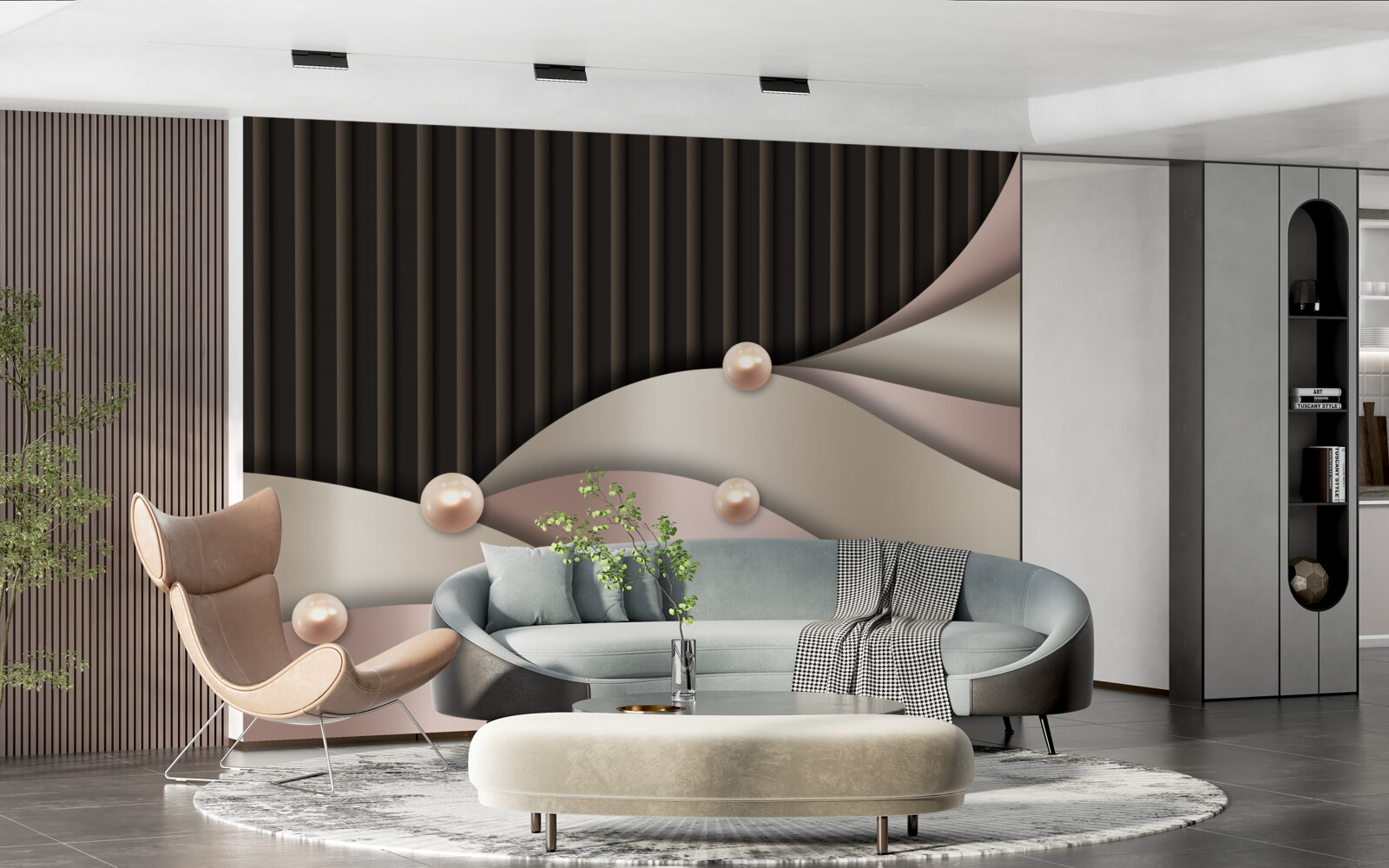 Fototapeta streszczenie złote perły na jedwabiu