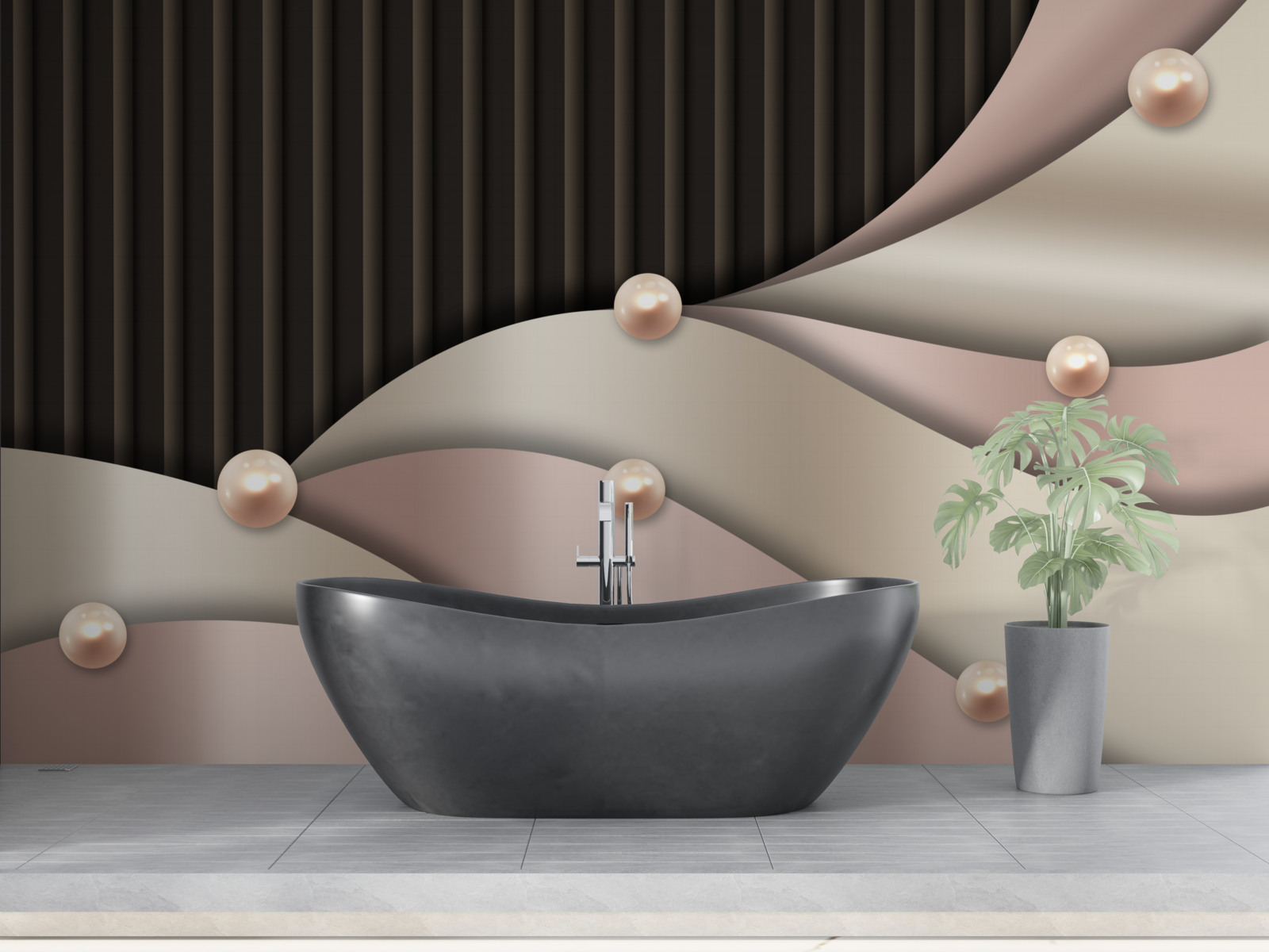 Fototapeta streszczenie złote perły na jedwabiu