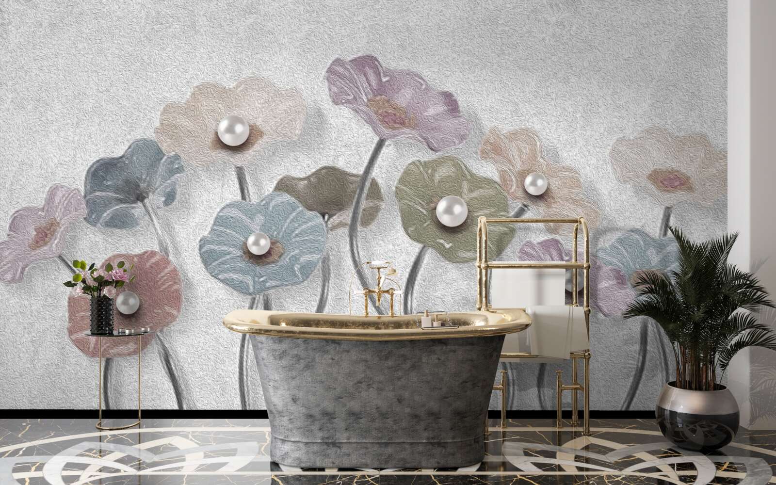 Fototapeta smukłe gerbery zebrane w bukiet o różnych kolorach