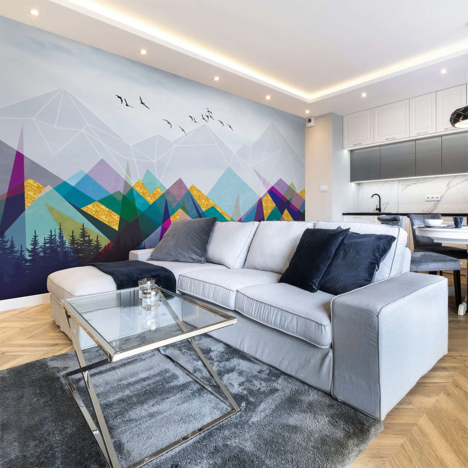 Fototapeta niejednoznaczny las w górach