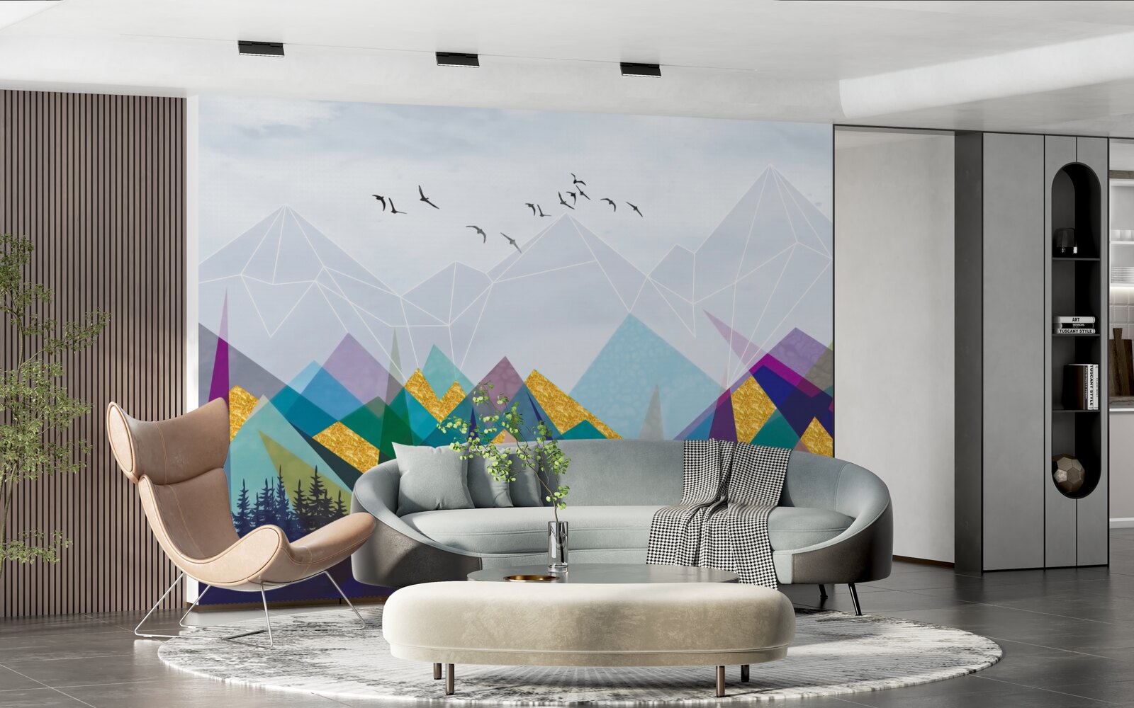 Fototapeta niejednoznaczny las w górach