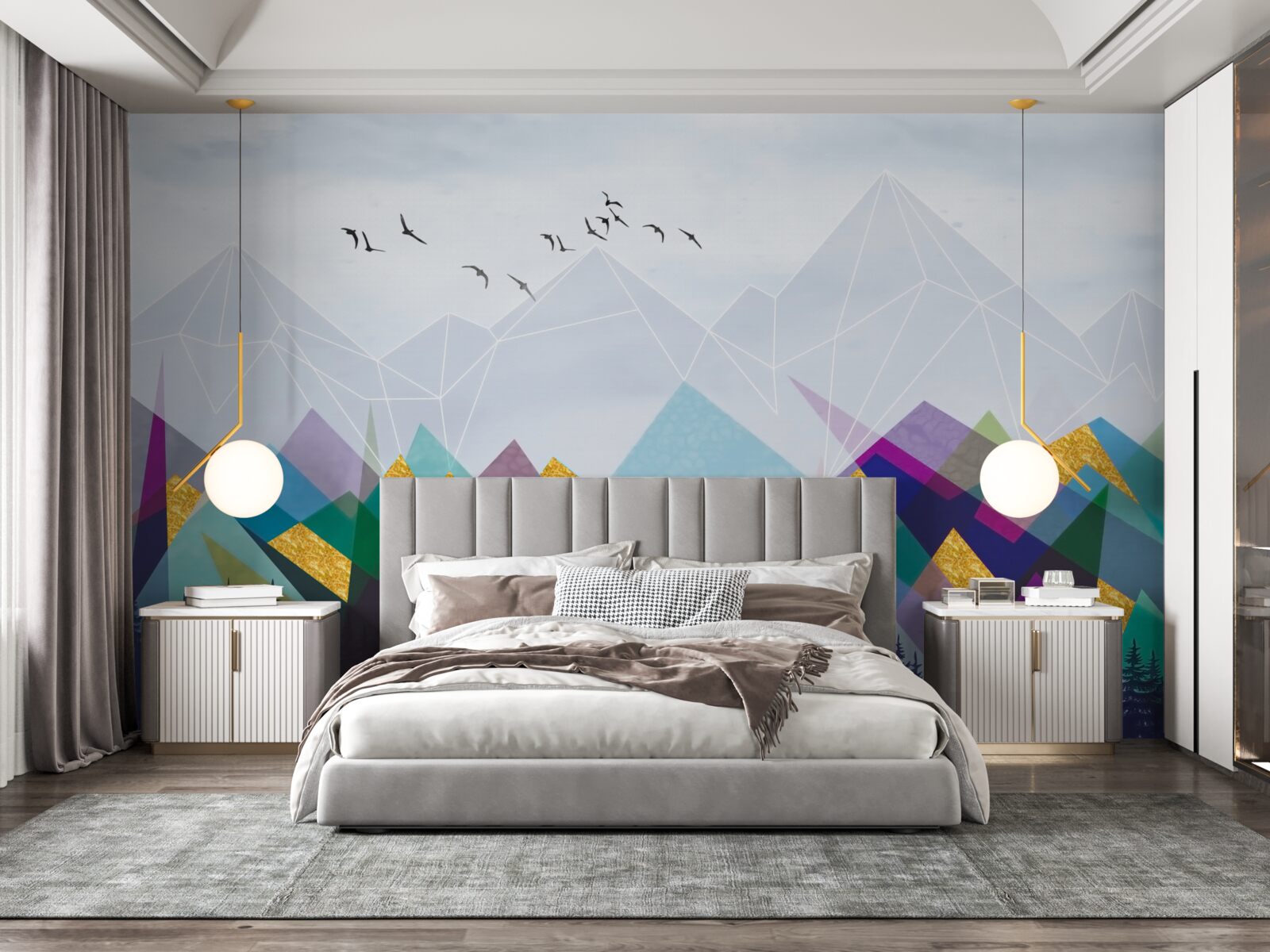 Fototapeta niejednoznaczny las w górach