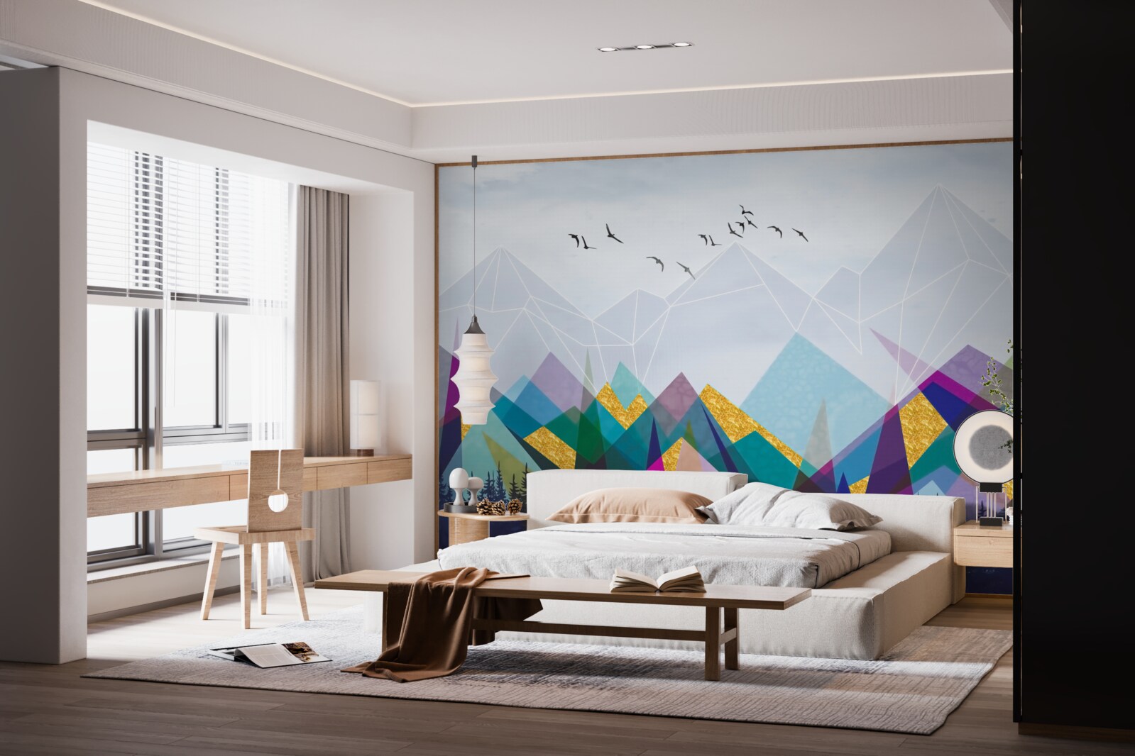 Fototapeta niejednoznaczny las w górach