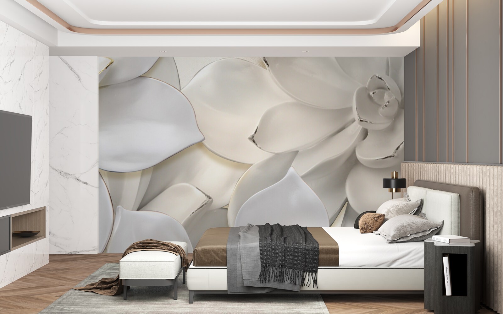 Fototapeta kwiaty białe jak porcelana